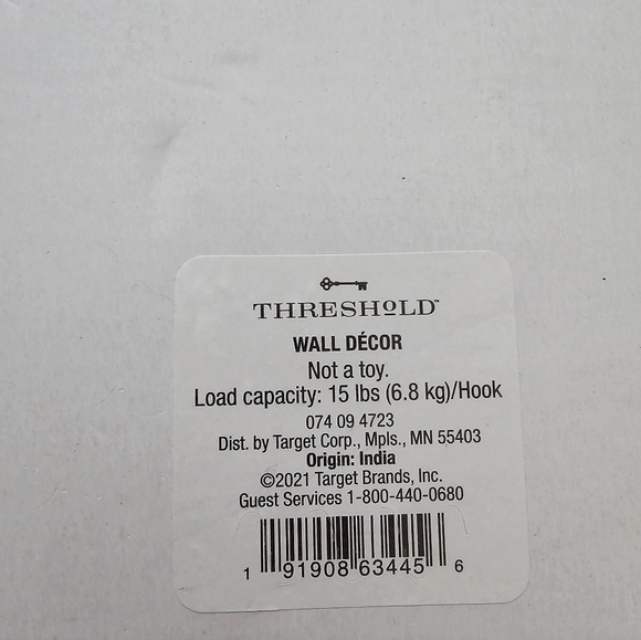 NWT Target Threshold Goldtone "Sweet Home" Wall Hooks Sign Key Rack - Picture 6 of 8